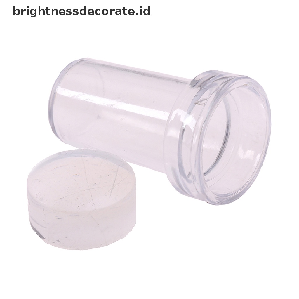 [birth] Pure Clear Jelly Silicone Nail Art Stamper Scraper Nail Stamp Stamping Tool [ID]