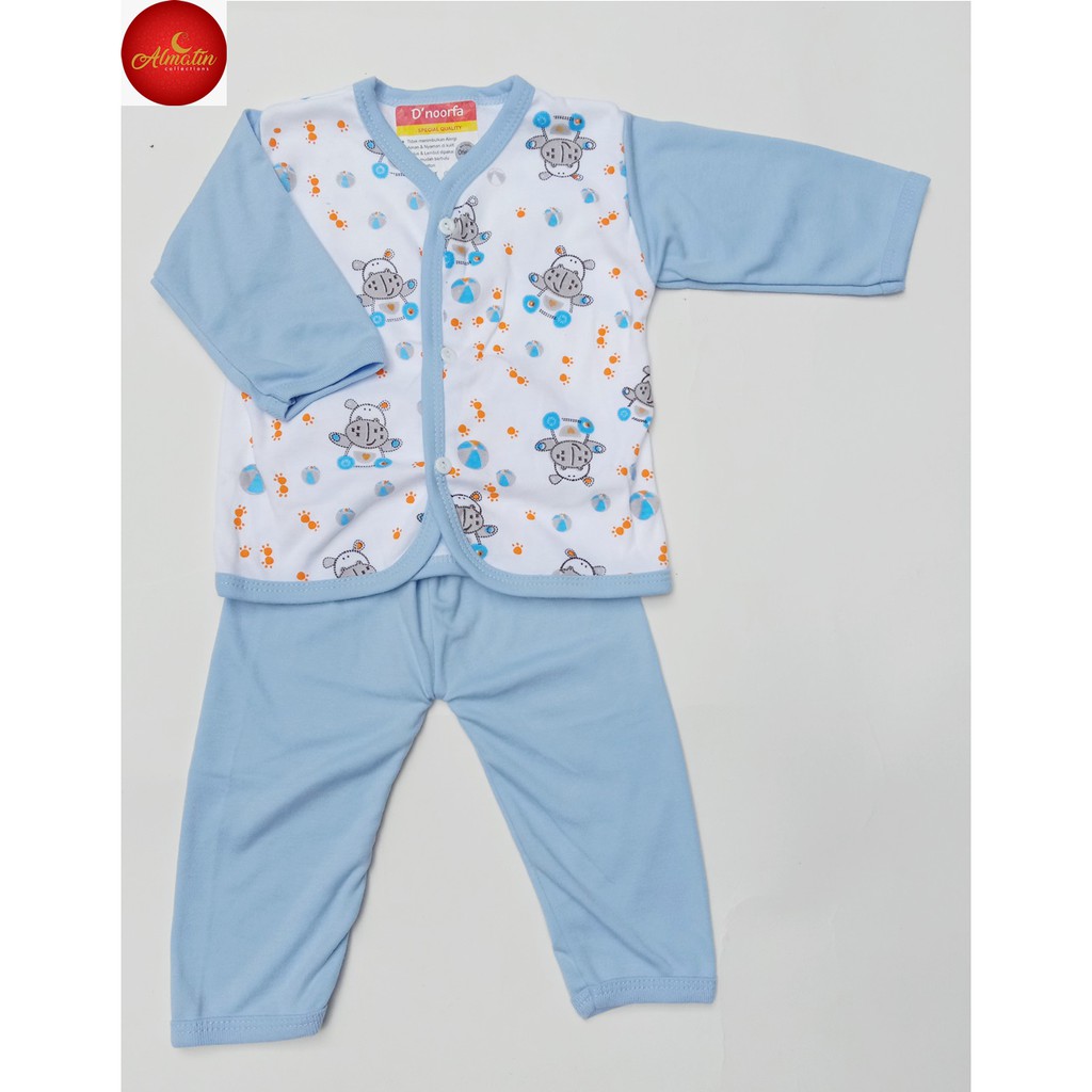 Setelan Baju Tidur Bayi&amp;Anak / 3 Stel Baju Bayi Lengan Panjang / Baju Bayi Kancing Depan Dapat 3Stel