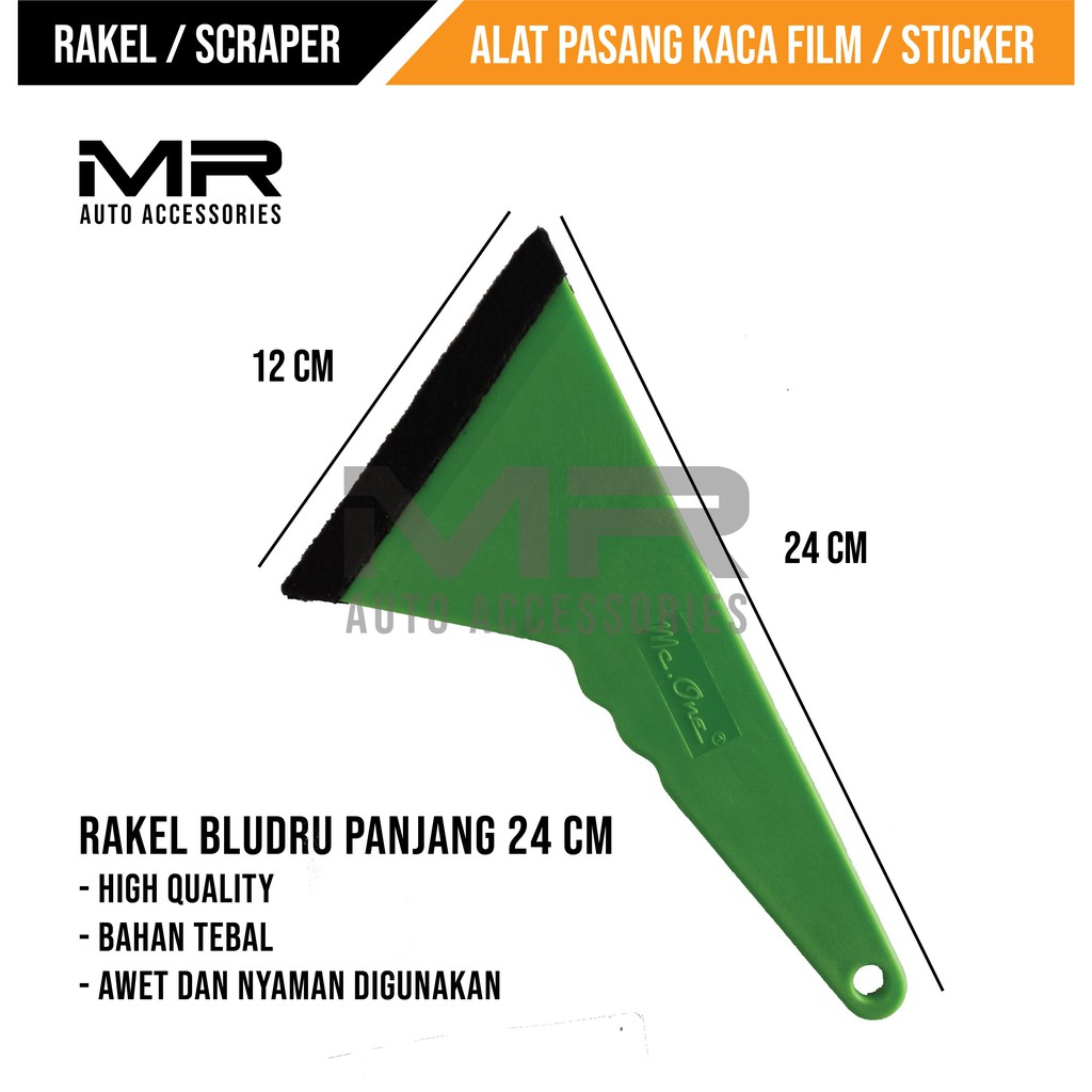 Rakel / Scrapper / Kape Bulu Bludru Panjang 24cm Alat Pasang Stiker / Kaca Film