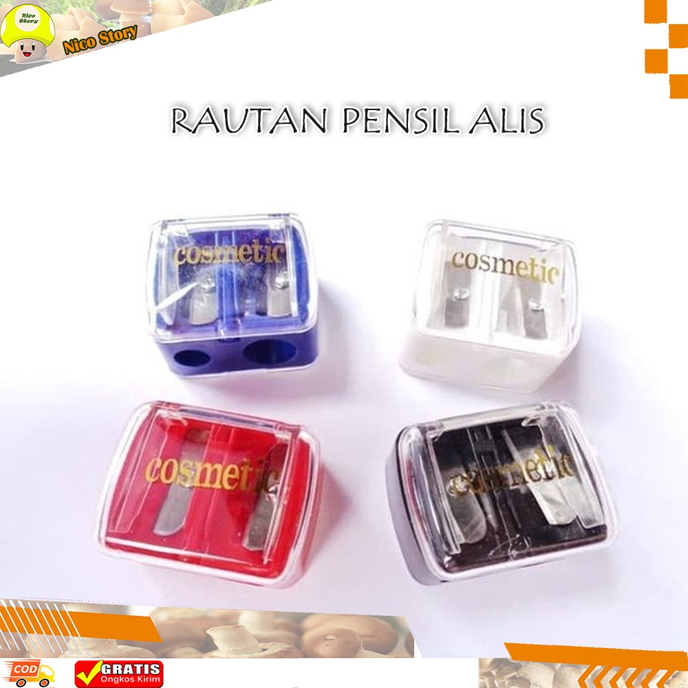 (NCS) Rautan Pensil Alis / Pencil Sharpener / Alat Kosmetik Eyebrow / SERUTAN PENSIL ALIS 2in1