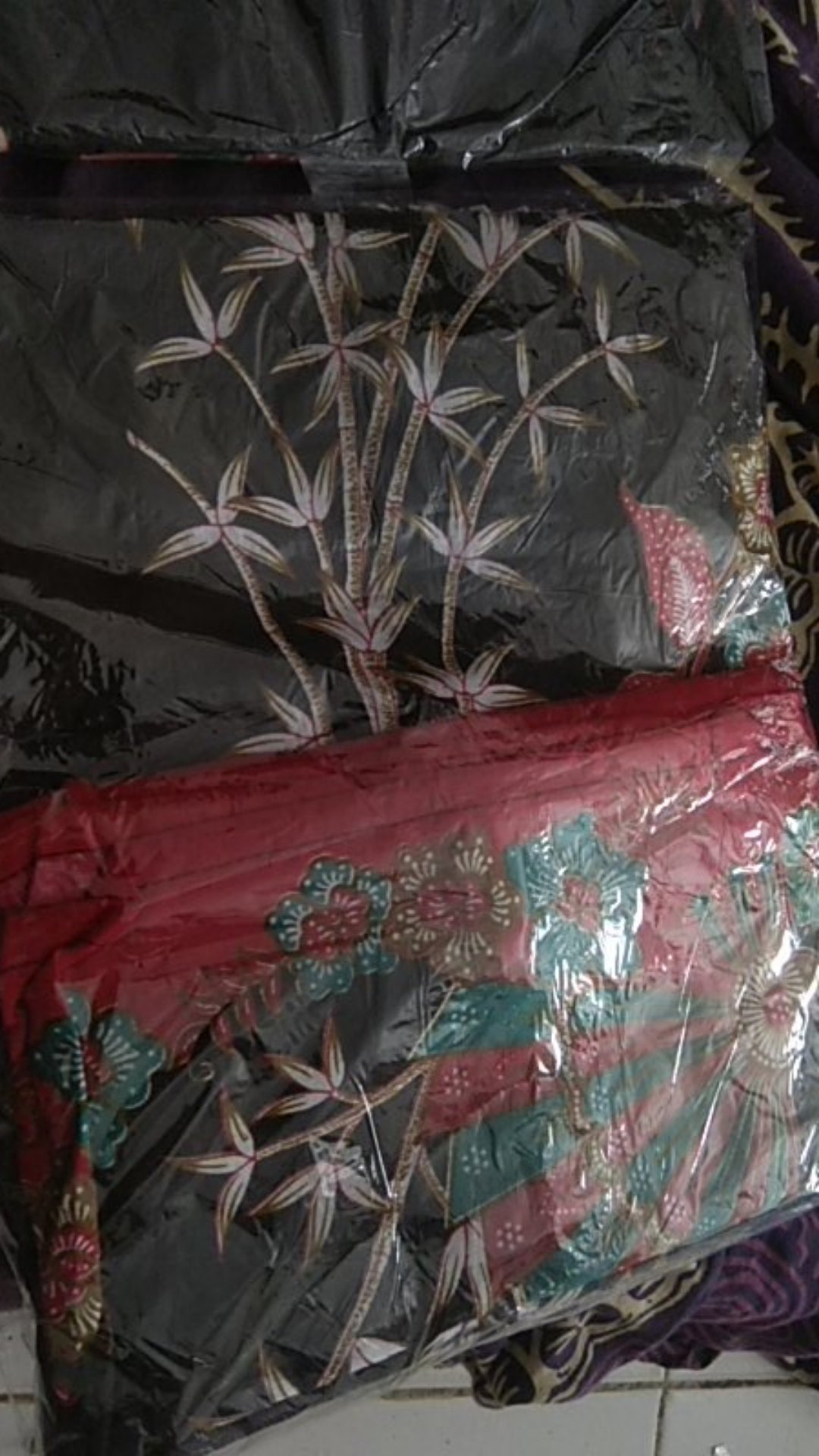 Dt Colletion-tunik Batik Wanita/cewek Lengan Serut Pekalongan  Motif Kipas Hitam