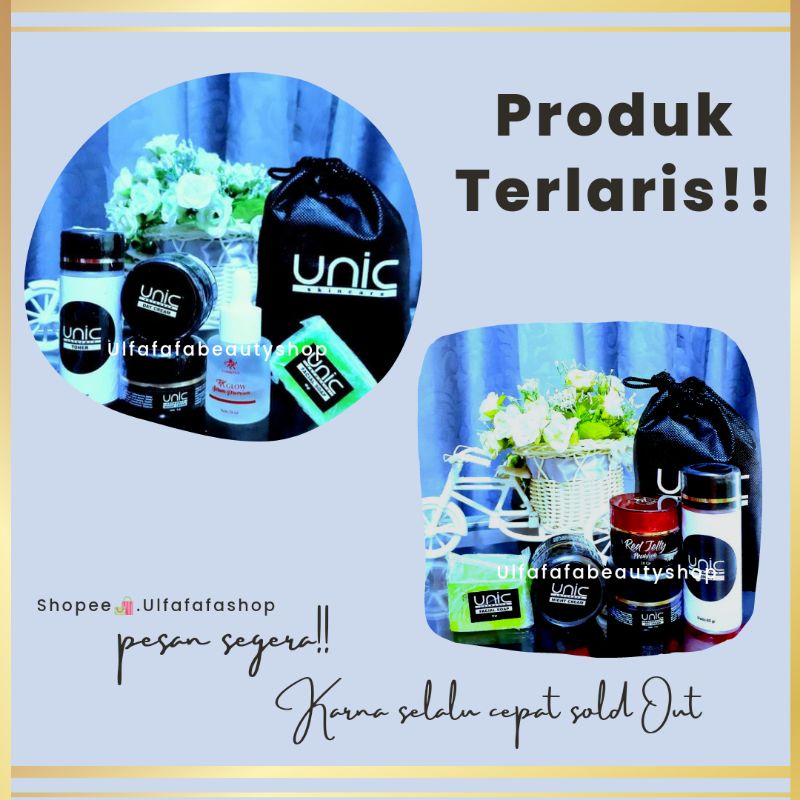 PAKET UNIC SKINCARE CREAM WAJAH SUPER GLOWING AMAN BPOM