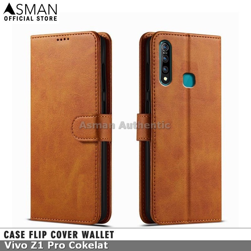 Asman Case Vivo Z1 Pro Leather Wallet Flip Cover Premium Edition