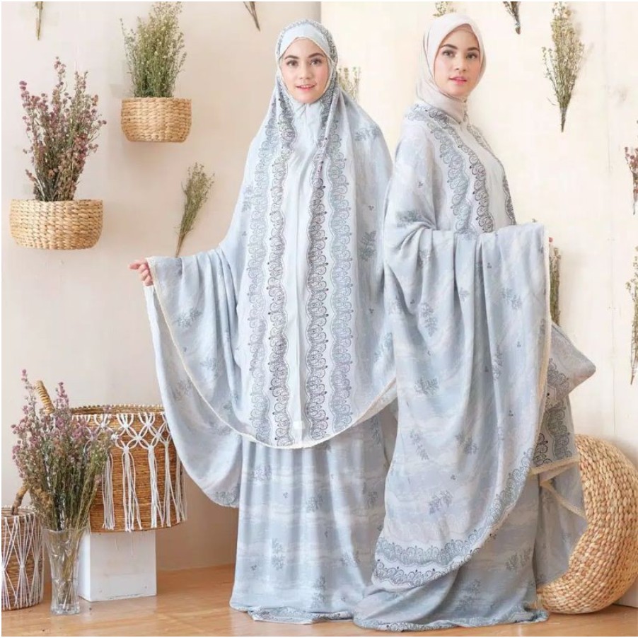 Mukena Baneska 2in1 Fairuz Grey
