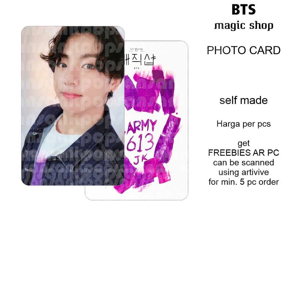 photocard bts Bangtan MAGIC SHOP unofficial