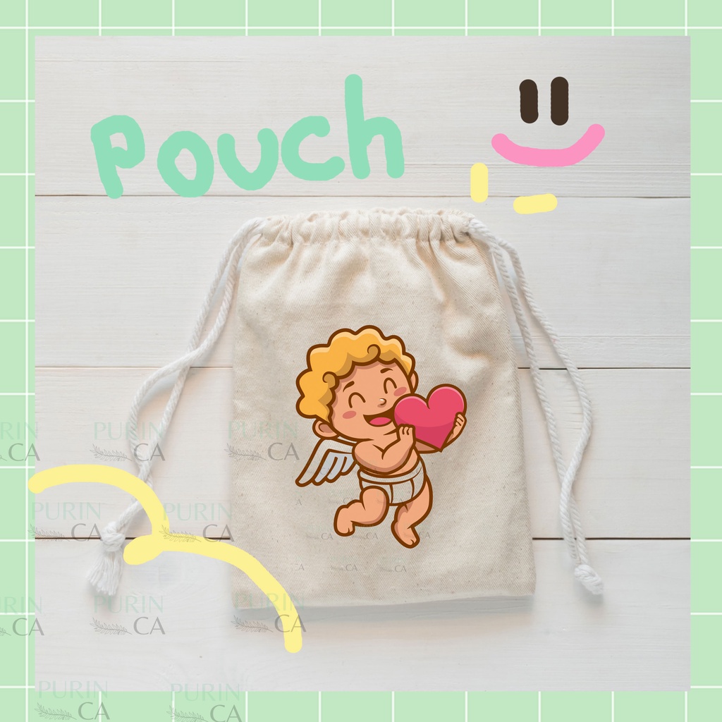 Pouch Serut LOVE Belacu Gambar VALENTINE