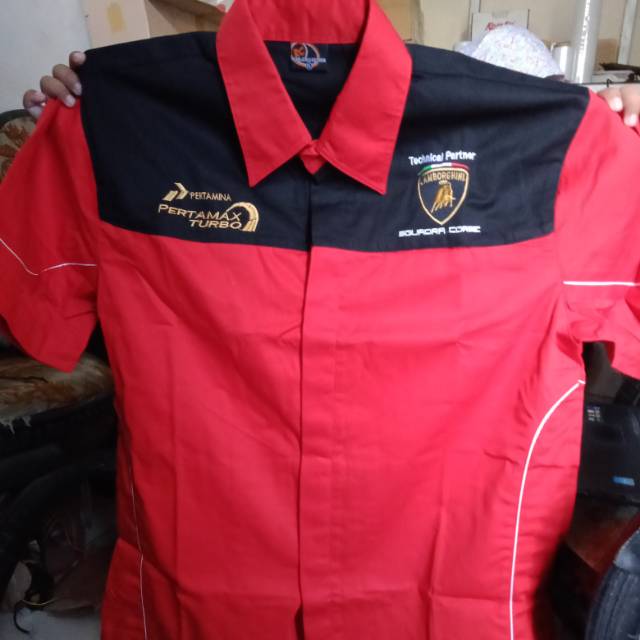 Baju kemeja Pertamax turbo