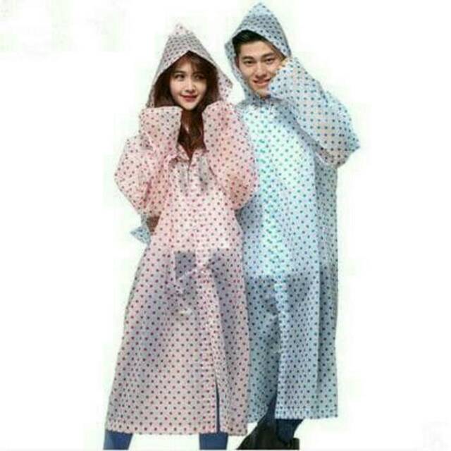 Mantel eva polkadot dewasa---eva raincoat
