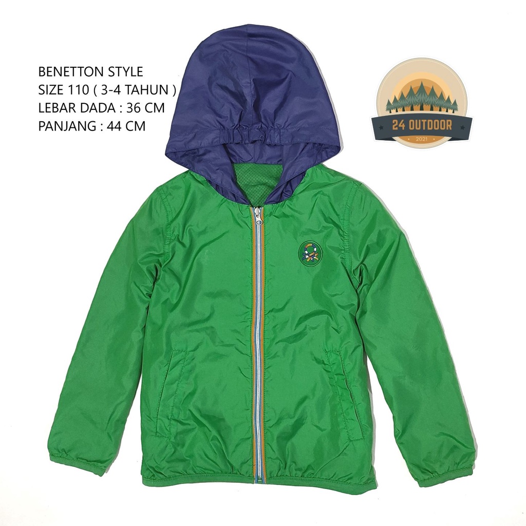 Jaket anak second original Benetton Style || Bisa bolak-balik