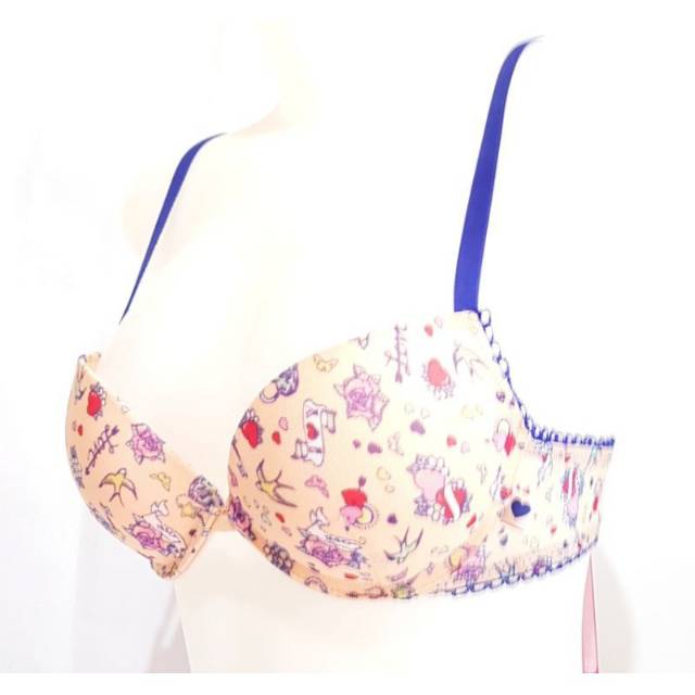 STYLE  #71B02 BH WANITA REMAJA / BRA SPORT  REMAJA BUSA KAWAT MOTIF PINK/BLUE. SY2020 s1