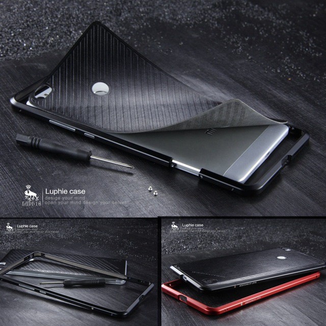 BARU XIAOMI MI MAX ORIGINAL LUPHIE METAL BUMPER BACK CASE CASING COVER