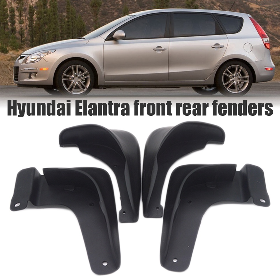 1 Set Mud Flap Pelindung Splash Untuk Fender Mobil Hyundai Elantra HD 2007-2010