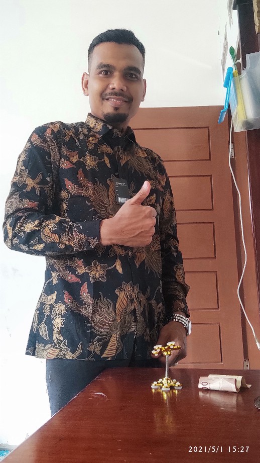 Kemeja Batik Pria Lengan Panjang Bl76 Katun Motif Modern Dixmont Semi Slimfit