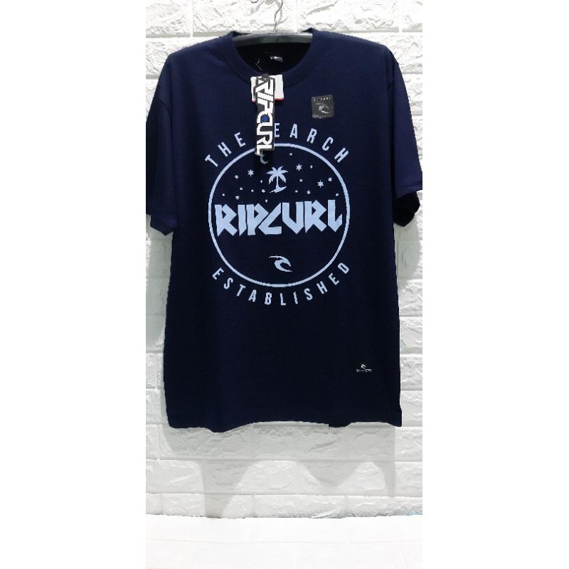 Kaos Jumbo/t-shirt RIPCURL biru dongker/navy kaos big size - kaos size XXL LD 116 cm PB 78 cm