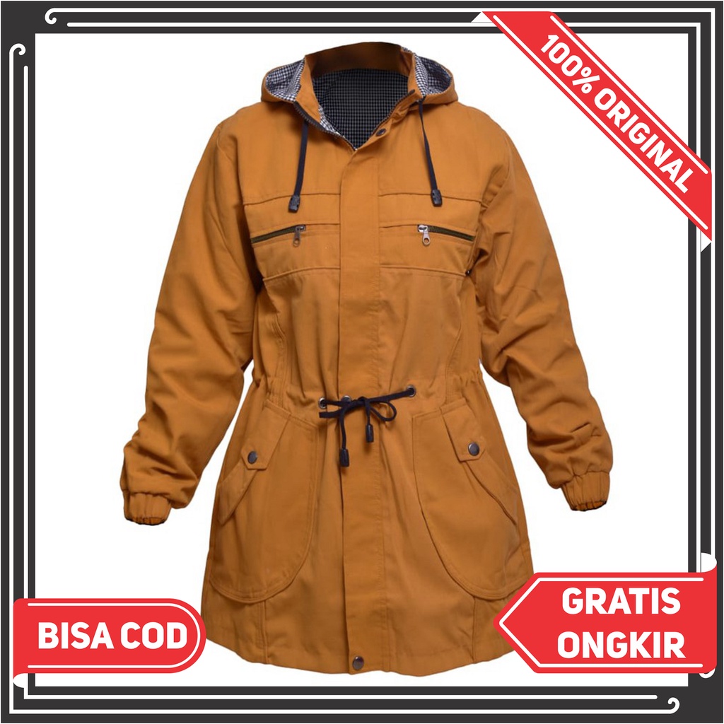 JAKET MUSLIMAH PARKA ORIGINAL, JAKET WANITA GAYA KOREA, JAKET CEWEK OUTDOOR, JAKET GUNUNG WANITA KEK