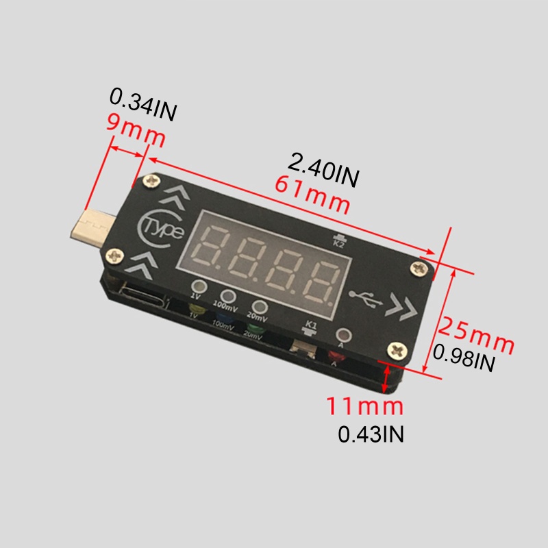 Kiss Digital Display Pengukur Arus Tegangan Type-C PD Fast Charge Trigger Decoy Tester