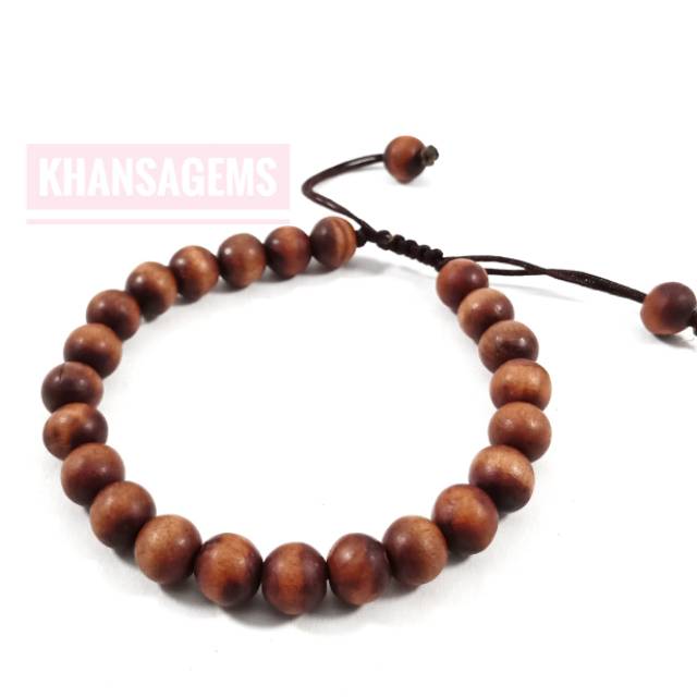 Gelang Kayu Original Nagasari Hitam Dim 8 Mm Model Tali Serut Buat Pria Dan Wanita Tampil Oke