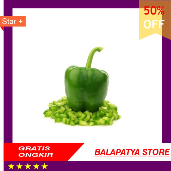 

STOK SISA 9 SAJA ! BURUAN !!! Paprika Hijau 250 gr