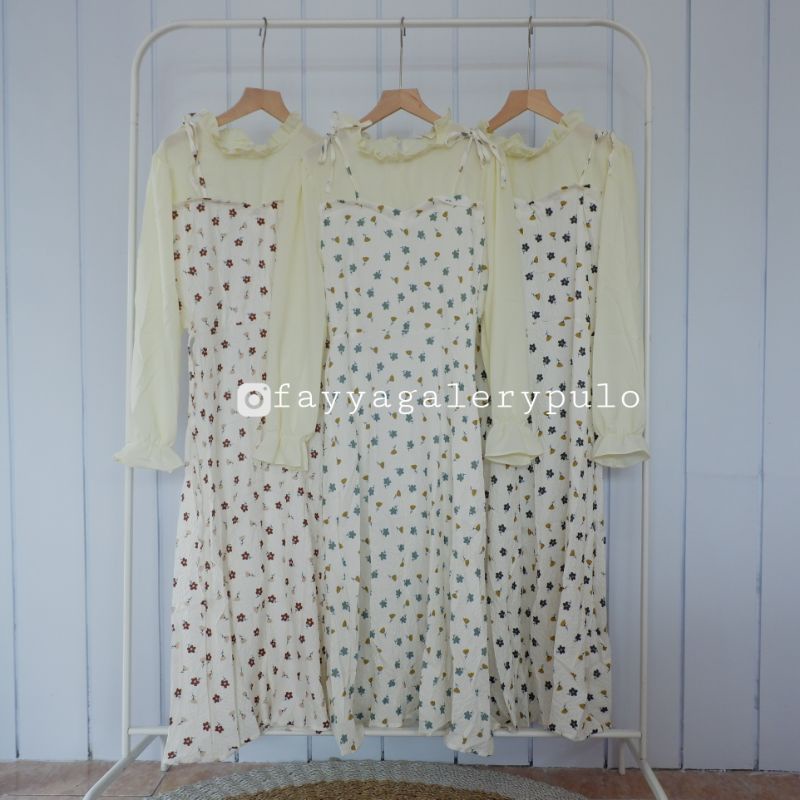 tunik desk bunga Korean style