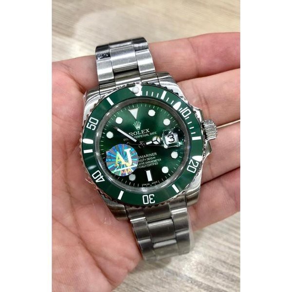 Jual Jual Jam Kw Super Premium Rolex Submariner Hulk Swiss Machine Silver  Green Stainless Berkualitas Indonesia|Shopee Indonesia