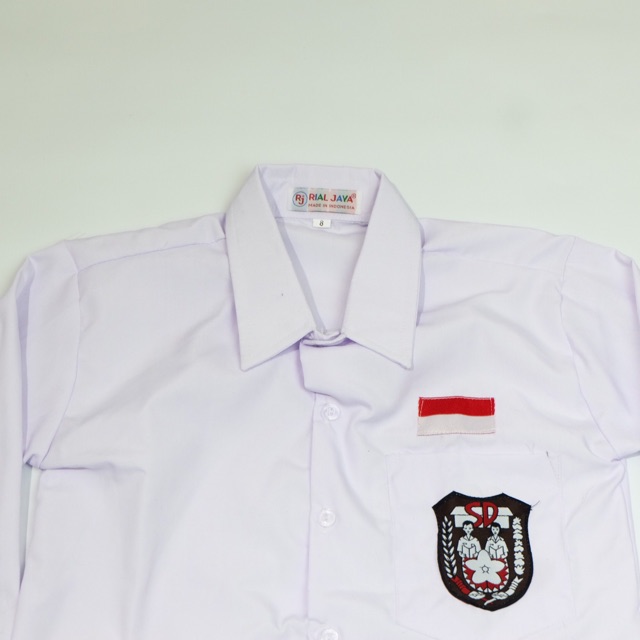 Baju Kemeja Hem Seragam Sekolah SD Lengan PANJANG Putih Tebal Oxford