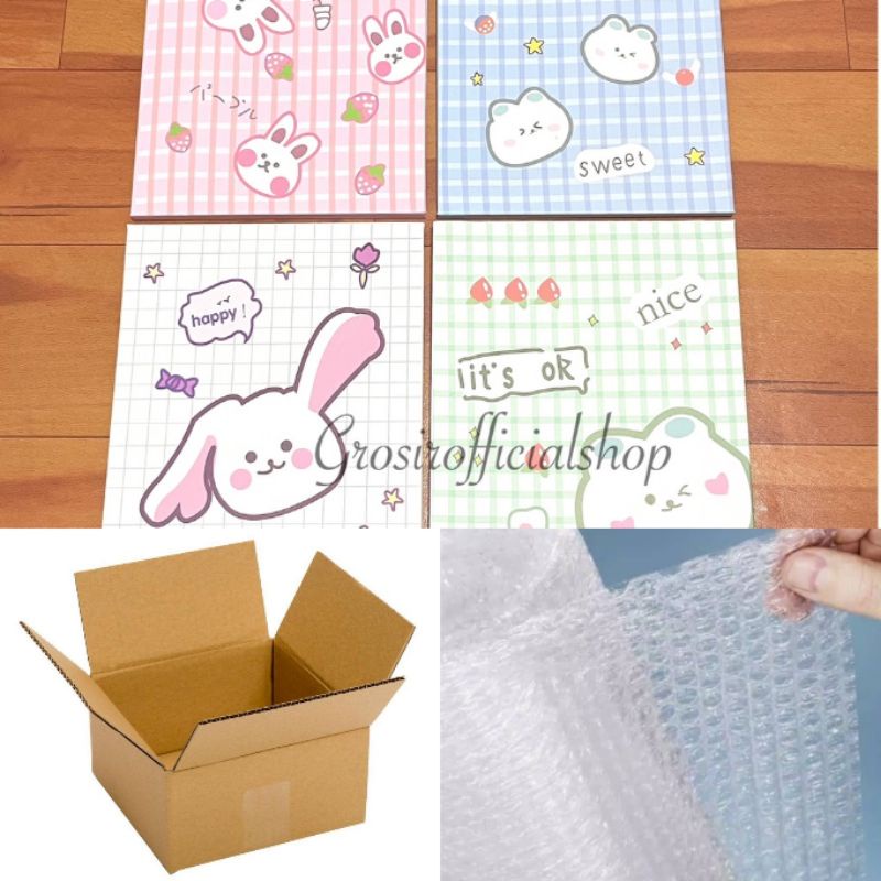 Kaca Cermin Rias Model buku Uk 20 x 15 / Cermin Lipat / Cermin Cover Lucu-V.GOOD + BUBBLE+DUS