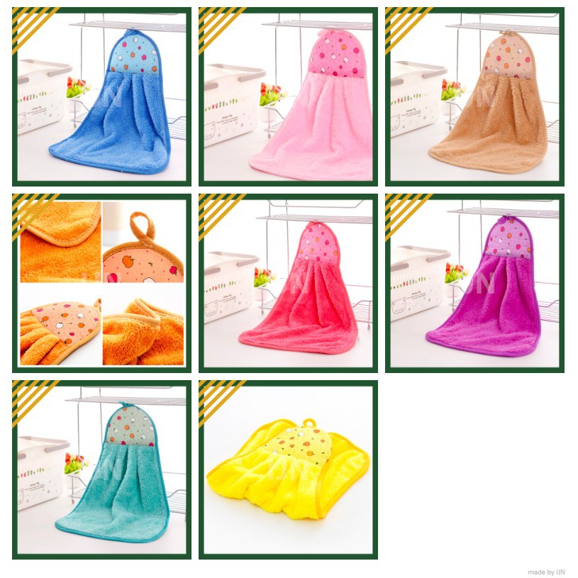 Lap Tangan Gantung | Lap Tangan Microfiber Polos Hand Towel Gantung Dapur Handuk Kitchen