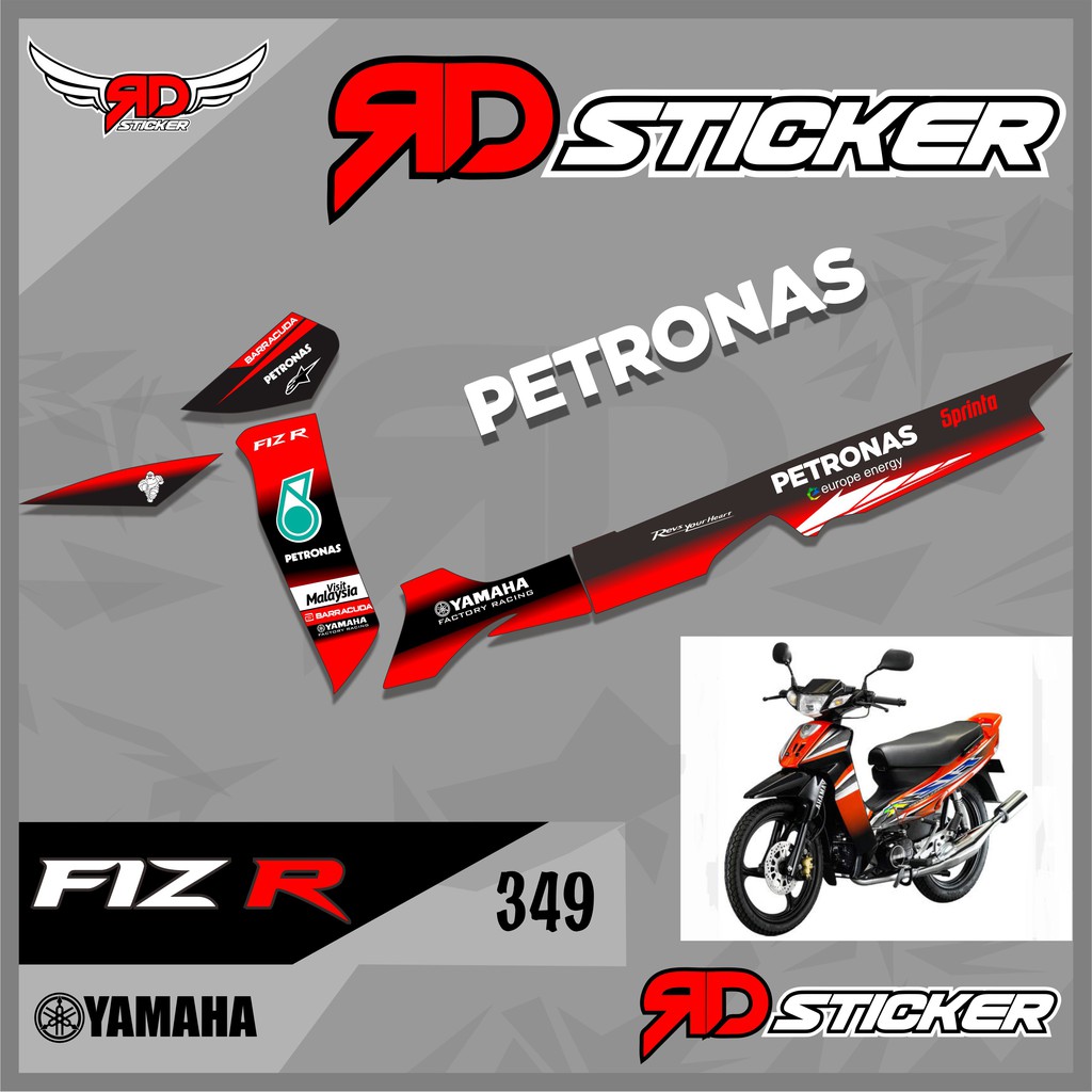 (cod) striping sticker FIZ R desain GP PETRONAS racing semi full 349