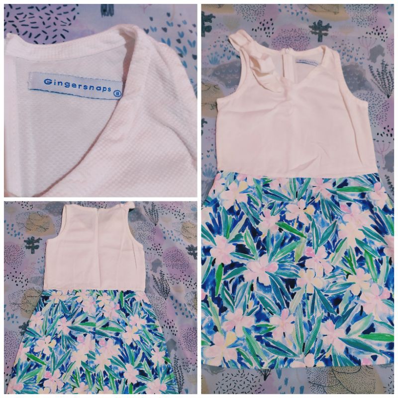 Ex kado GINGERSNAPS dress anak 3-5 tahun