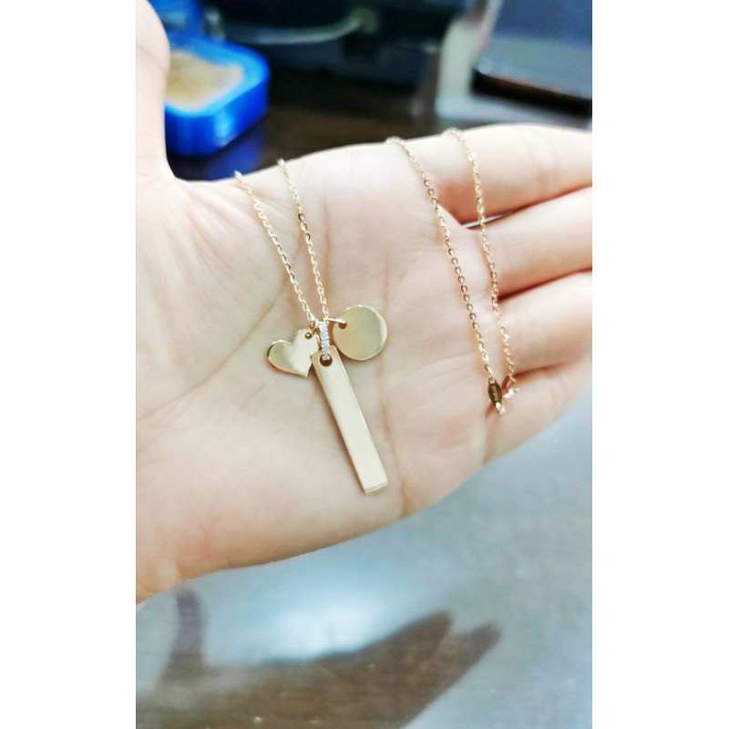 HOT ITEM Kalung LETTERA COLLECTION UBS Emas Kuning ala Artis, Influencer, Selebgram Indonesia