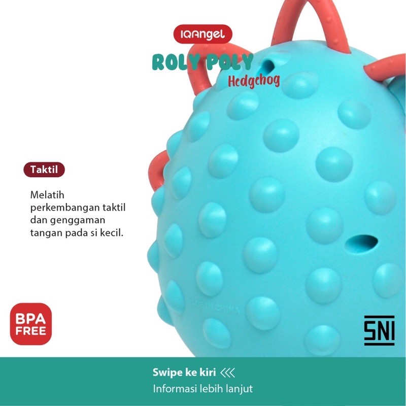 Iq Angel Roly Poly Hedgehog Toys - Mainan Gigitan Bayi Teether - Mainan motorik bayi edukatif