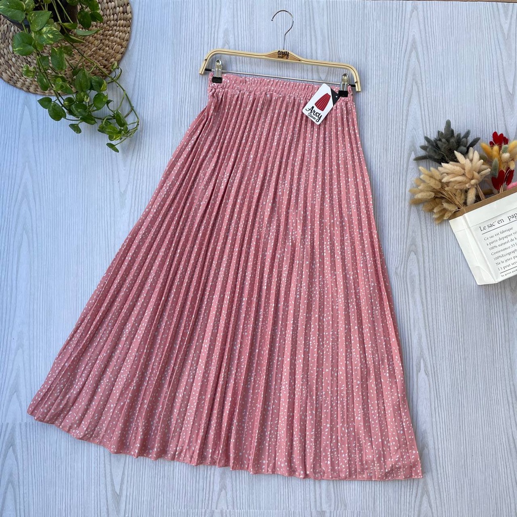 Renira Skirt Bawahan Rok Wanita - Hyget Premium All Size-PINK1