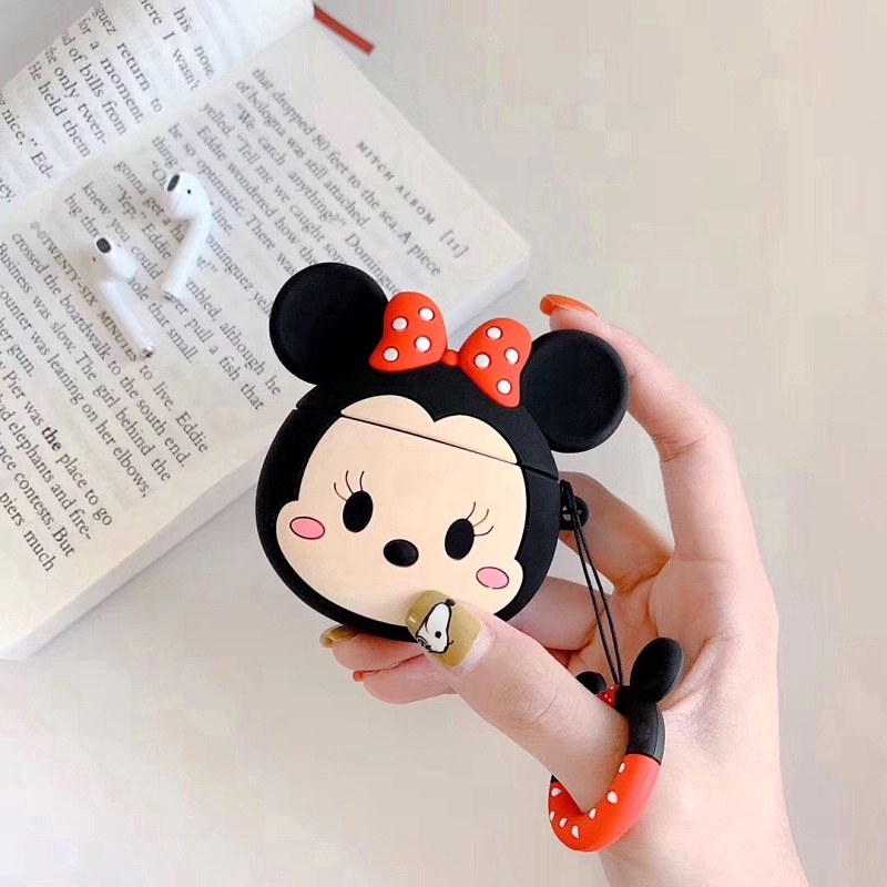 Case Motif Kartun Mickey Minnie Untuk Airpods 1/2 Pro