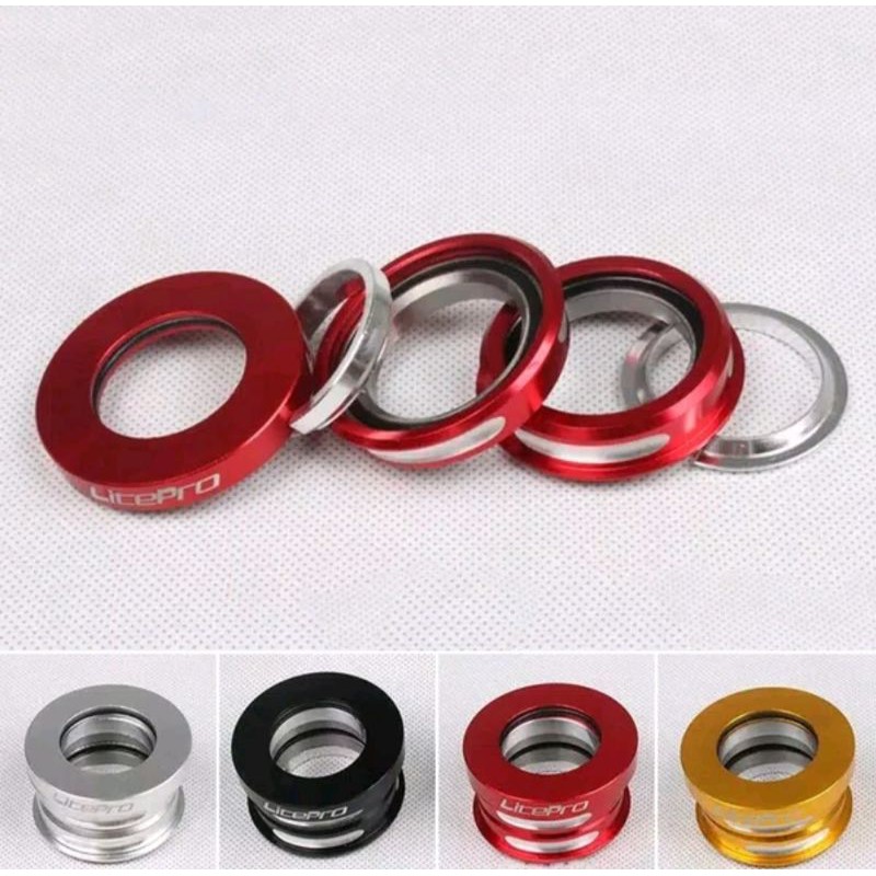 Headset litepro bearing untuk sepeda lipat litepro ,  headset spacer bisa sepeda mtb lipat balap roadbike road bike