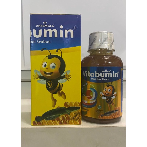 Vitabumin Madu Ikan Gabus Sirup 130ml / Madu Albumin / Nutrisi Tumbuh Kembang Anak