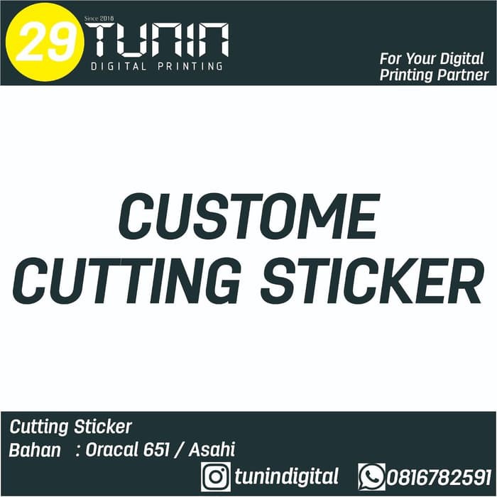 

Sticker Cutting Custome