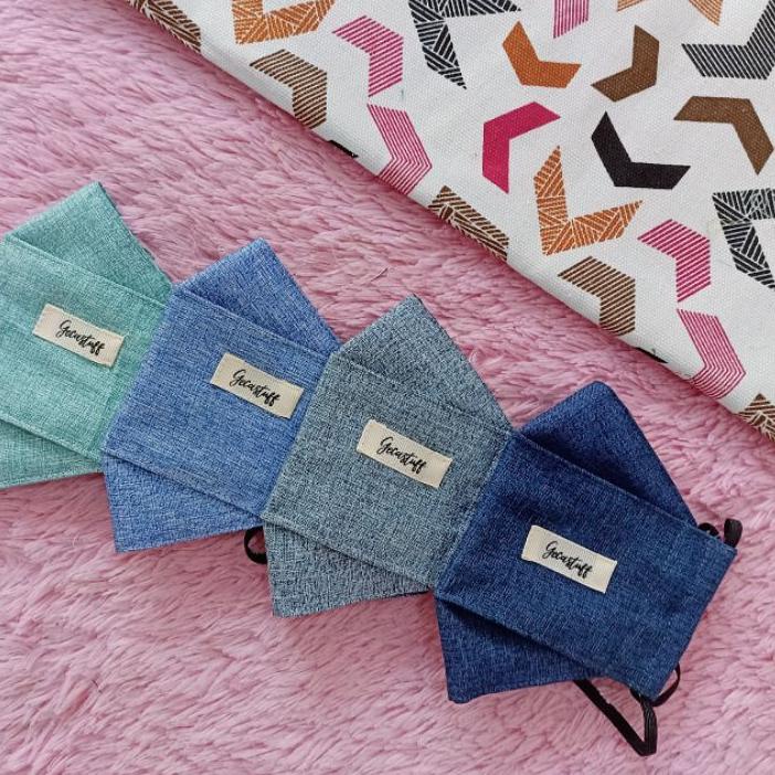 ❤[PROMO ⚡ALE]❤ masker kain 3d 3ply polos, masker kain polos, masker kain 3d katun madinah, masker co