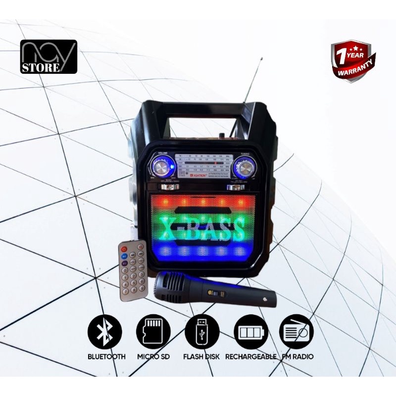 speaker portable ASATRON HT 2675 USB spaeker bluetooth