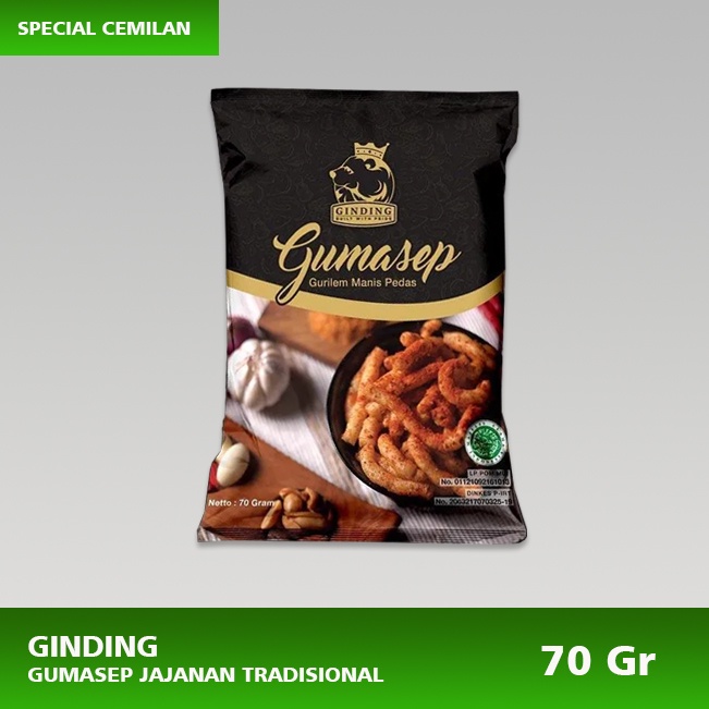 

Ginding Gumaspe / Gurilem Masnis Pedas Nampol / 70 gr Jajanan Tradisional Khas Bandung