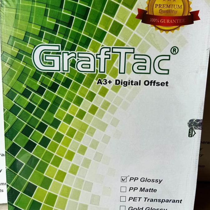 

Stiker Vinyl Laser A3+ GRAFTAC isi 100 Khusus - Putih Gloss