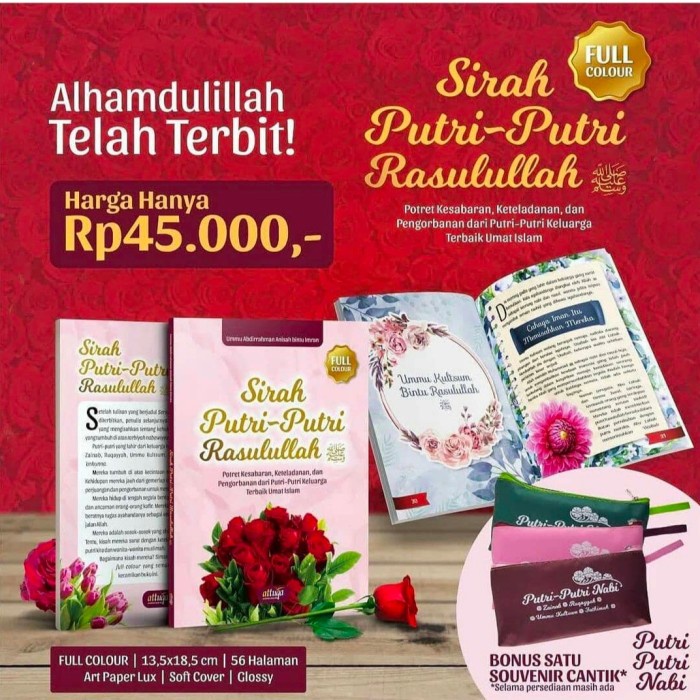 

Original sirah putri putri rasulullah Bonus souvenir cantik Full Color