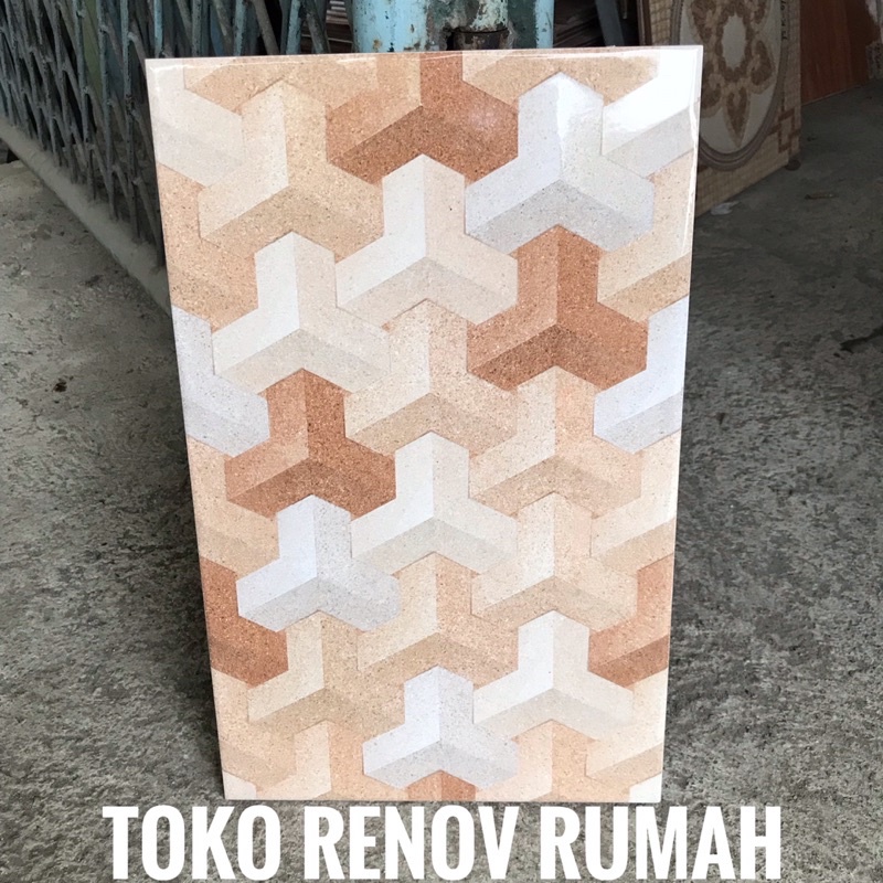 keramik dinding 25x40 (glossy) motif tetris 3D/ keramik dinding kamar mandi/ keramik dinding dapur/ keramik teras/ keramik dinding pagar