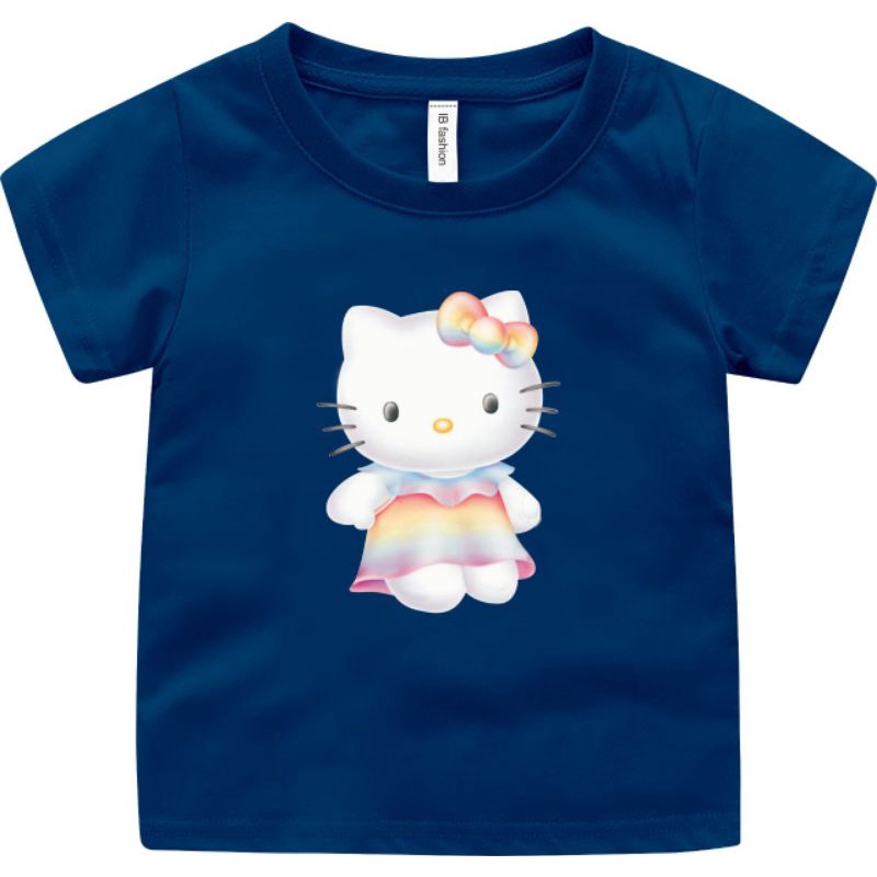 Kaos Anak Cewek Gambar Hello Kitty Atasan Anak Usia 2 Sampai 10 Tahun T shirt Anak Kaos Oblong Anka