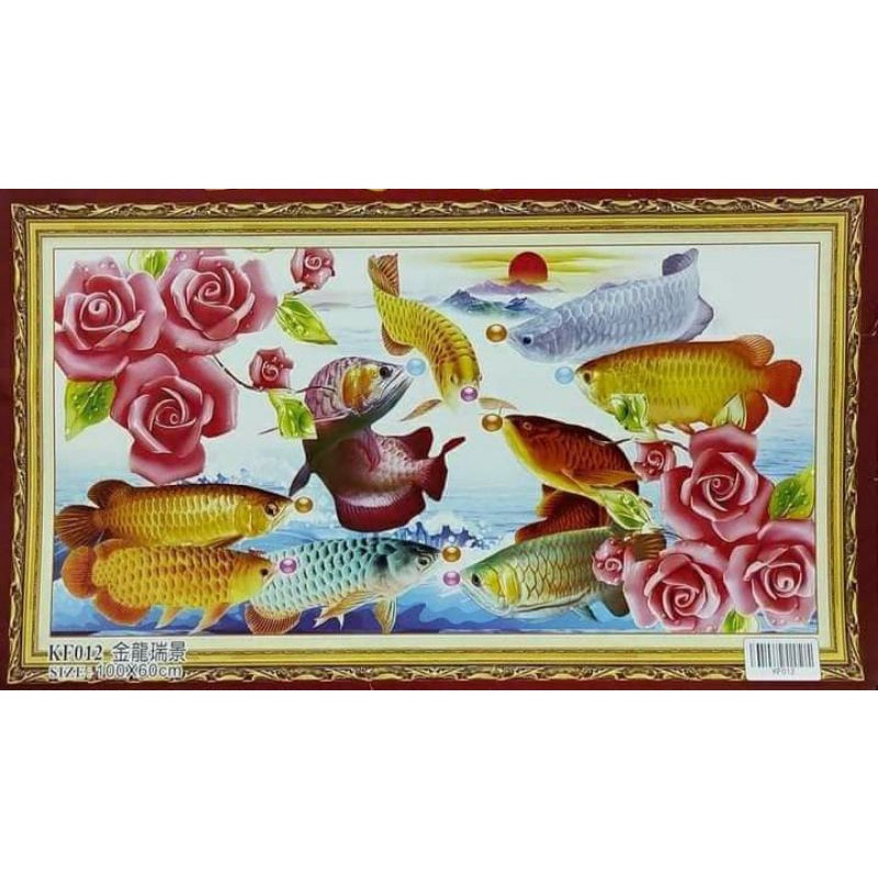 paket kristik pola kain 11ct ikan arwana