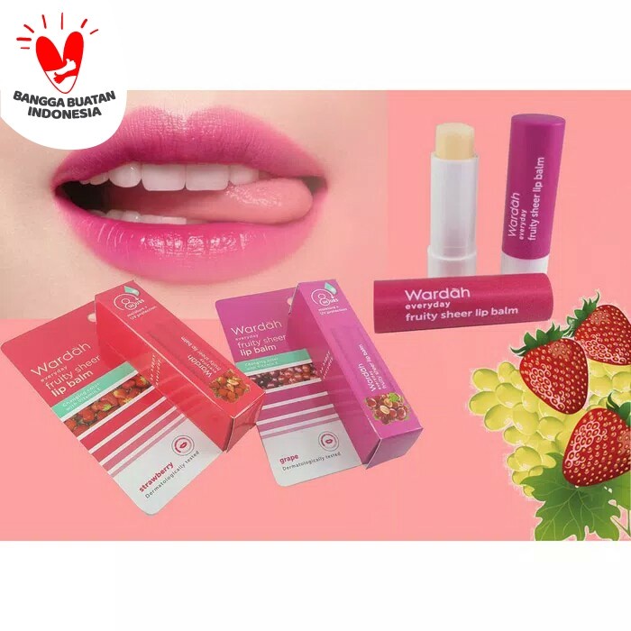 Lip Balm Wardah / Wardah Everyday Lipbalm Fruity Strawberry Grape
