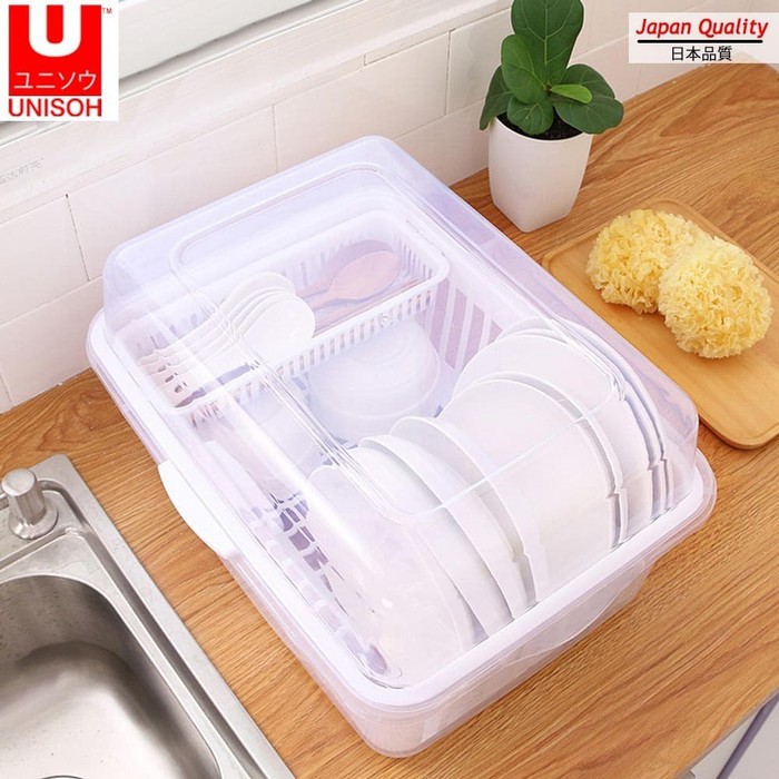 unisoh rak piring mangkok plastik ukuran kecil