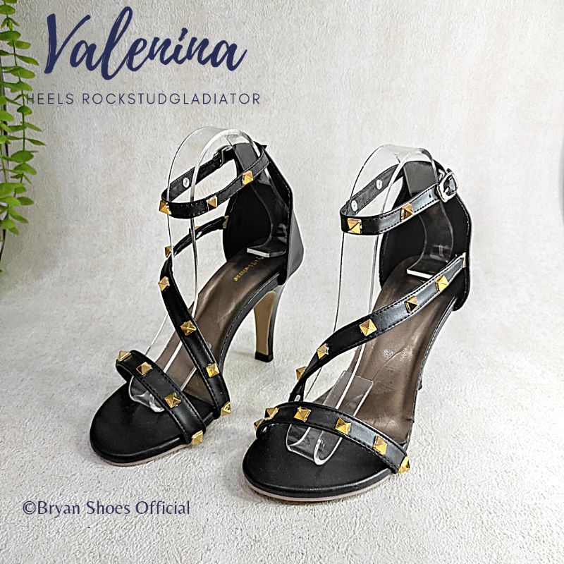 Bryan Valenina Strappy Heels Pesta Rockstude Gladiator 5cm 9cm Bigsize Oversize Jumbo 36-40 41 42 43