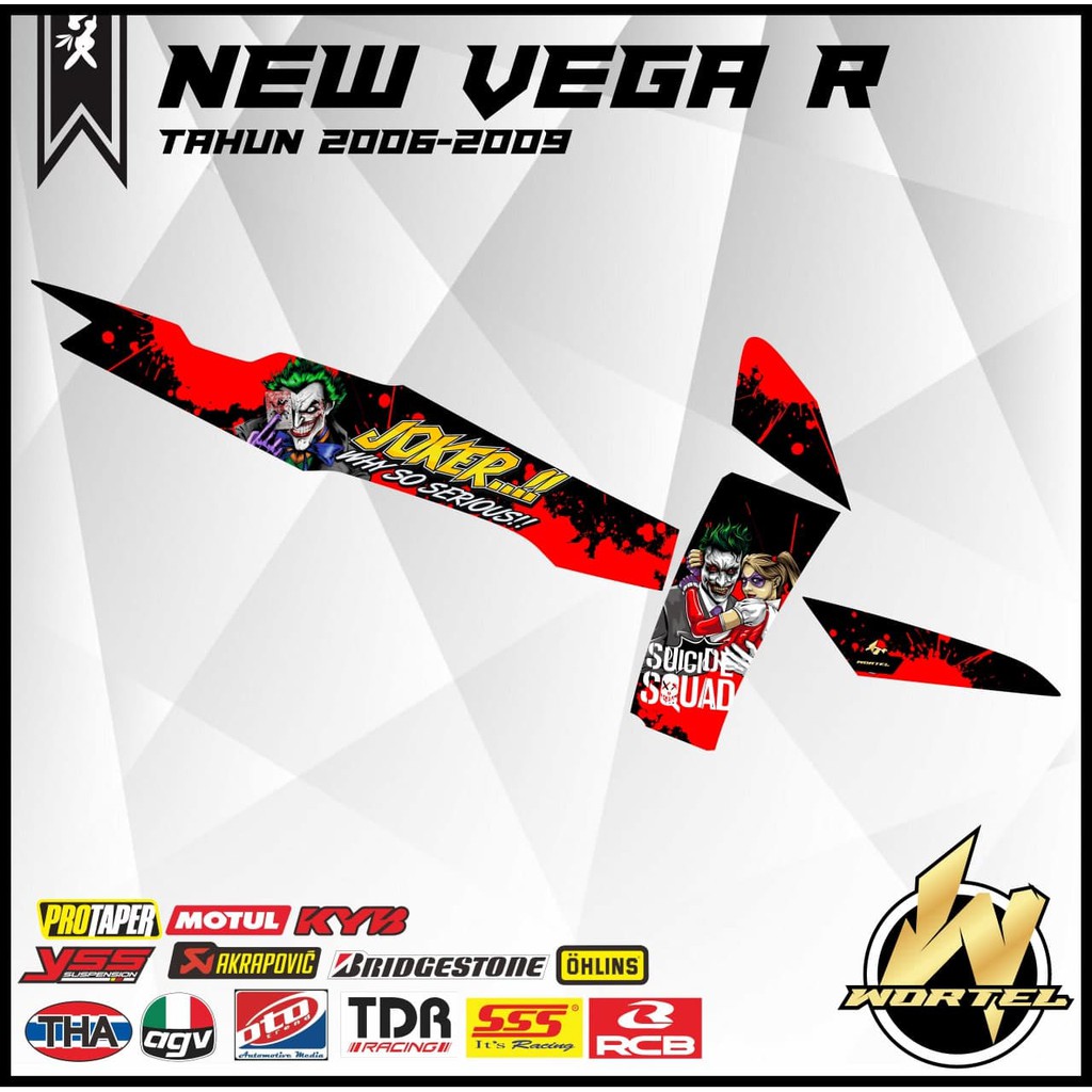Striping Vega R New-Stiker Lis Decal Motor New Vega R Joker