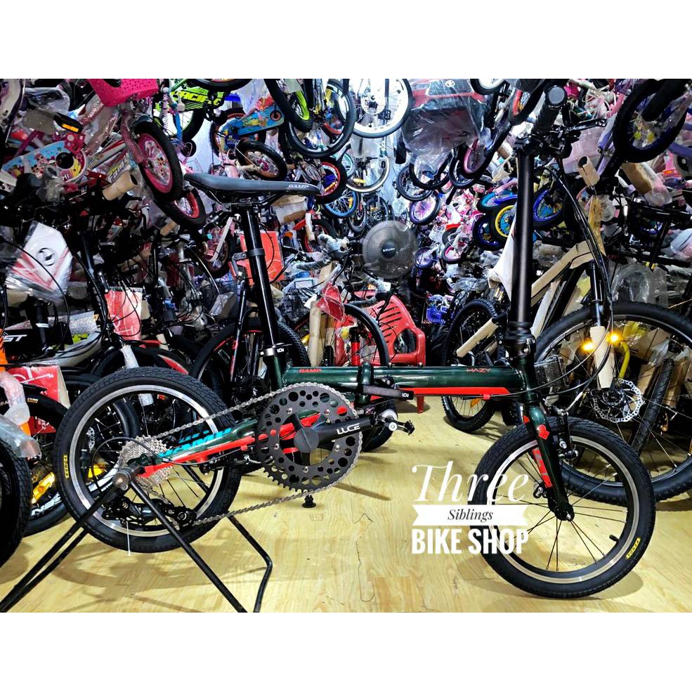 PROMO SEPEDA LIPAT ELEMENT CAMP HAZY 9S 16 INCH ALLOY JANGKRIK - GREEN