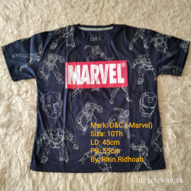 RI store kaos D&C Marvel dan kaos Marvel(Nevada) anak laki laki